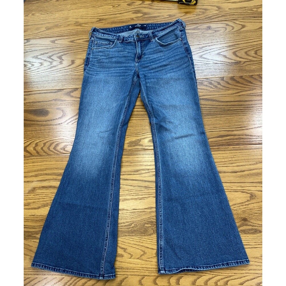 Hollister Jeans Women’s 8R Blue Denim Low Rise Flare - Picture 2 of 9